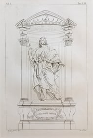 ARCHITECTURAL ENGRAVING ITALIAN BASILICA INTERIOR SAINT IACOBVS MAIOR