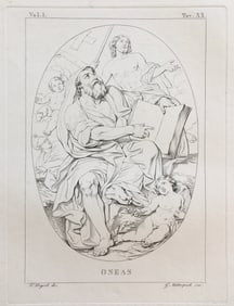 ARCHITECTURAL ENGRAVING ITALIAN BASILICA INTERIOR OSEAS