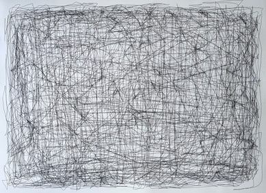 LARGE INK ON PAPER DRAWING