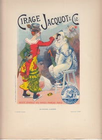 FRENCH ART NOUVEAU POSTER CA 1886 CIRAGE JACQUOT
