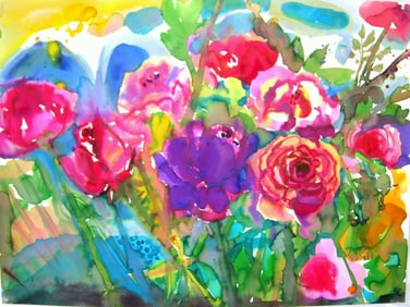 WATERCOLOR PAINTING FLOWERS