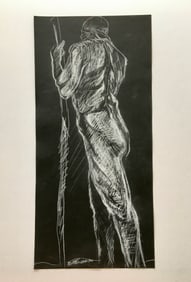 ABSTRACT DRAWING MALE NUDE