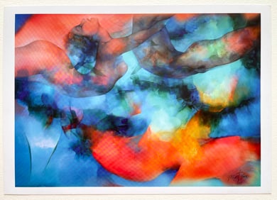CUBAN PAINTER ERNESTO GARCIA PENA LITHOGRAPH