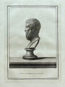 18th C ROMAN BUST ENGRAVING