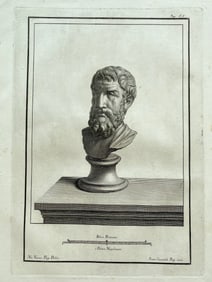 18th C NEOCLASSICAL ROMAN BUST ENGRAVING