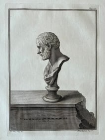 18th C ROMAN BUST ENGRAVING