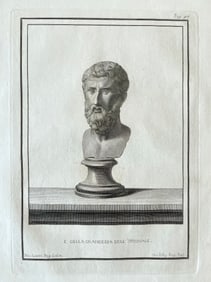 18th C ROMAN BUST ENGRAVING
