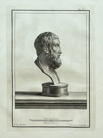 18th C ROMAN BUST ENGRAVING
