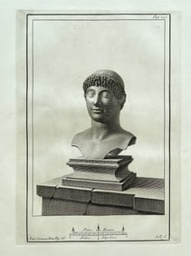 18th C ROMAN BUST ENGRAVING