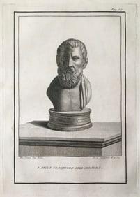 18th C ROMAN BUST ENGRAVING