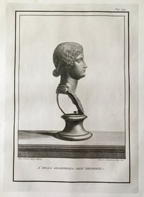 18th C ROMAN BUST ENGRAVING