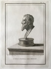 18th C ROMAN BUST ENGRAVING