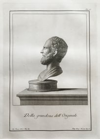 18th C ROMAN BUST ENGRAVING