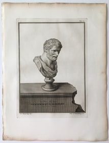 18th C ROMAN BUST ENGRAVING