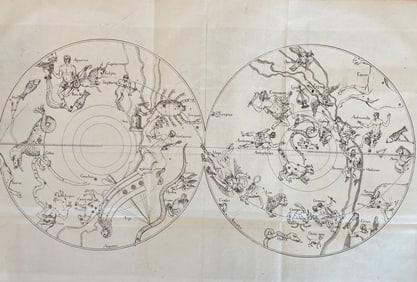 ANTIQUE CELESTIAL MAP CA 1812