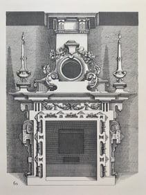 ANTIQUE GOTHIC ARCHITECTURAL PRINT WENDEL DIETTERLIN