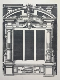 ANTIQUE GOTHIC ARCHITECTURAL PRINT WENDEL DIETTERLIN