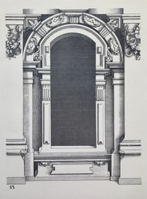 ANTIQUE GOTHIC ARCHITECTURAL PRINT WENDEL DIETTERLIN