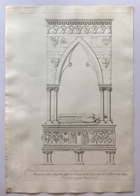 ANTIQUE ITALIAN BAROQUE ARCHITECTURAL ENGRAVING