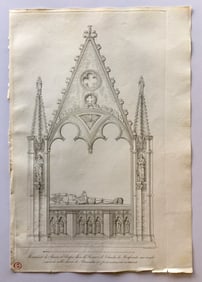 ANTIQUE ITALIAN BAROQUE ARCHITECTURAL ENGRAVING