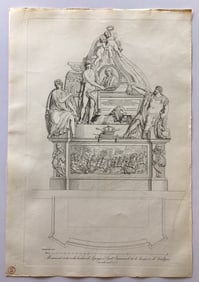 ANTIQUE ITALIAN BAROQUE ARCHITECTURAL ENGRAVING
