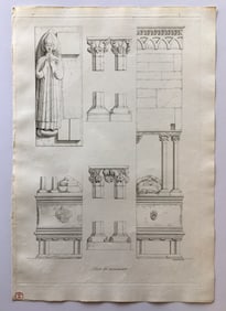 ANTIQUE ITALIAN BAROQUE ARCHITECTURAL ENGRAVING