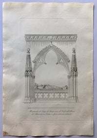 ANTIQUE ITALIAN BAROQUE ARCHITECTURAL ENGRAVING