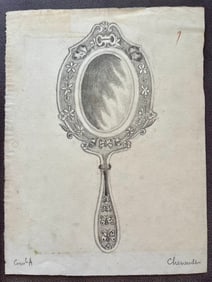 ORIGINAL ANTIQUE FRENCH DRAWING