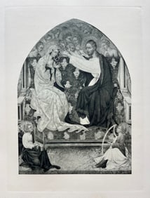 LARGE ETCHING AFTER GIOVANNI DI PAOLO CORONATION VIRGIN