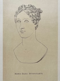 ANTIQUE PRINT AFTER ANTONIO CANOVA MARIA ELISA BUONAPARTE