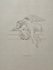 ANTIQUE PRINT AFTER ANTONIO CANOVA CUPID ON EARTH