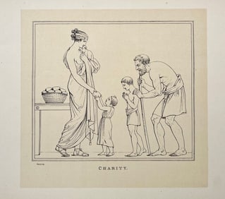 ANTIQUE PRINT AFTER ANTONIO CANOVA CHARITY