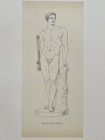 ANTIQUE PRINT AFTER ANTONIO CANOVA PALAMEDES