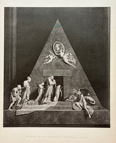 ANTIQUE PRINT AFTER ANTONIO CANOVA MONUMENT ARCHDUCHESS CHRISTINA OF AUSTRIA