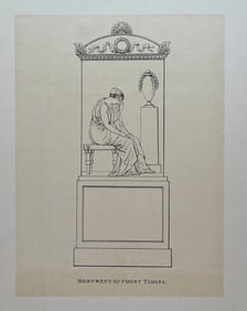 ANTIQUE PRINT AFTER ANTONIO CANOVA MONUMENT OF COUNT TADINI