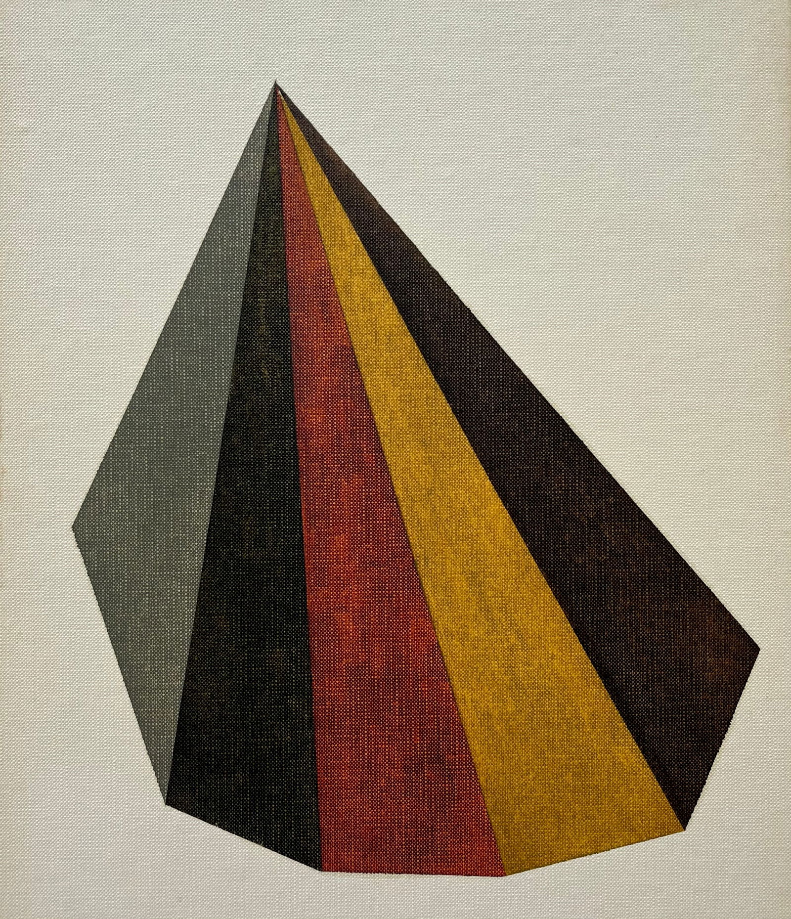 VINTAGE GEOMETRIC PAINTING: VINTAGE OIL ON LINEN BOARD. SIZE: 10.5 X 12 INCHES APPROX. UNSIGNED. UNFRAMED. SHIPPING IN THE U.S VIA USPS PRIORITY MAIL $18