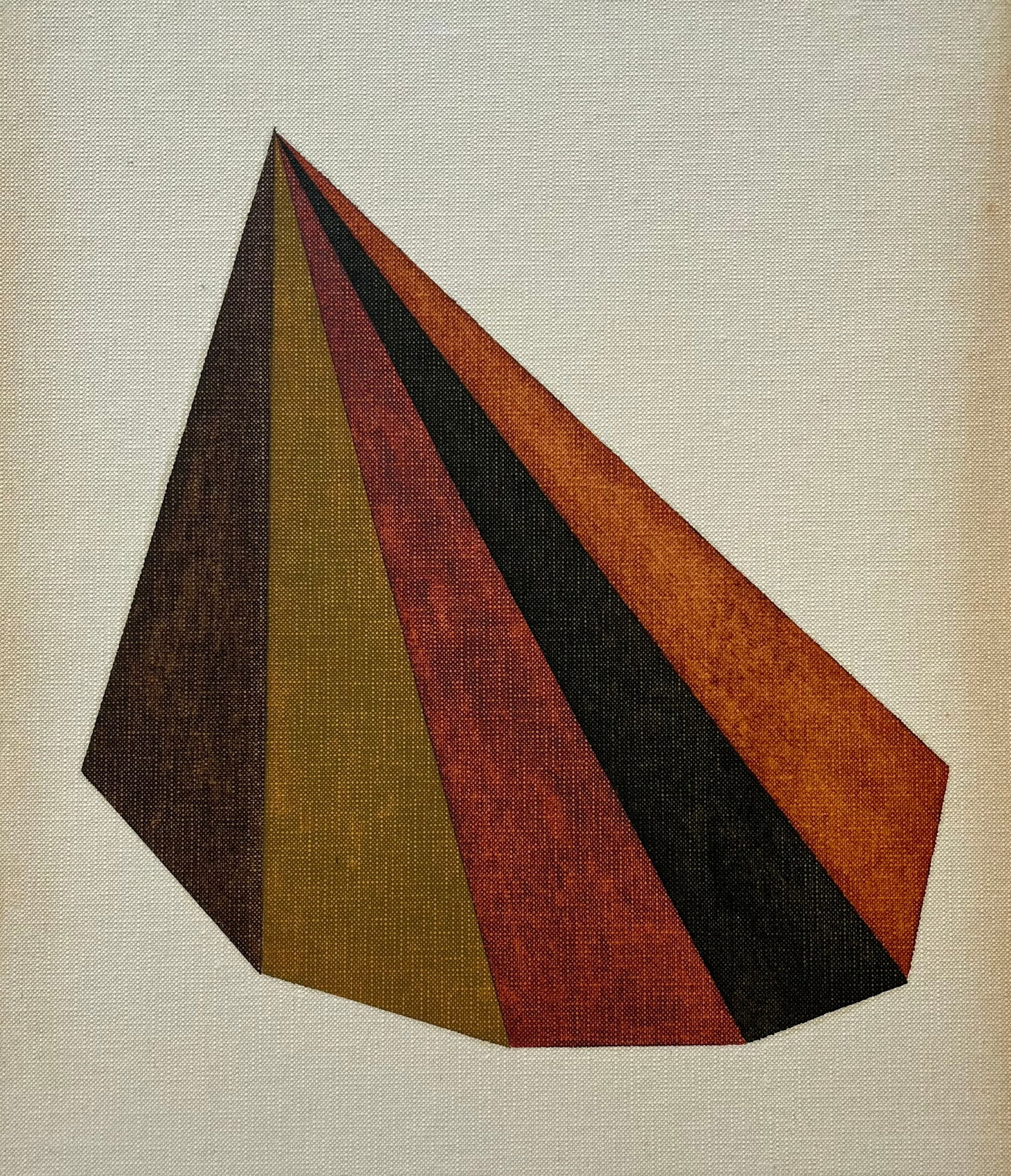 VINTAGE GEOMETRIC PAINTING: VINTAGE OIL ON LINEN BOARD. SIZE: 10.5 X 12 INCHES APPROX. UNSIGNED. UNFRAMED. SHIPPING IN THE U.S VIA USPS PRIORITY MAIL $18