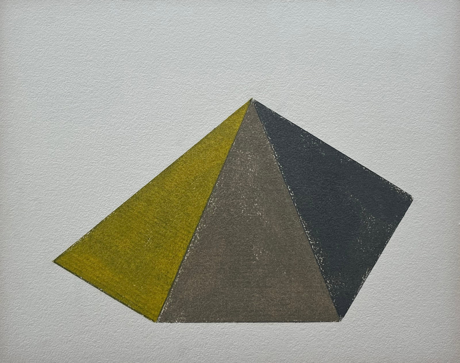 MID-CENTURY GEOMETRIC PAINTING: MID-CENTURY OIL ON THICK PAPER. SIZE: 10 X 8 INCHES APPROX. UNFRAMED. SHIPPING IN THE U.S VIA USPS PRIORITY MAIL $18.