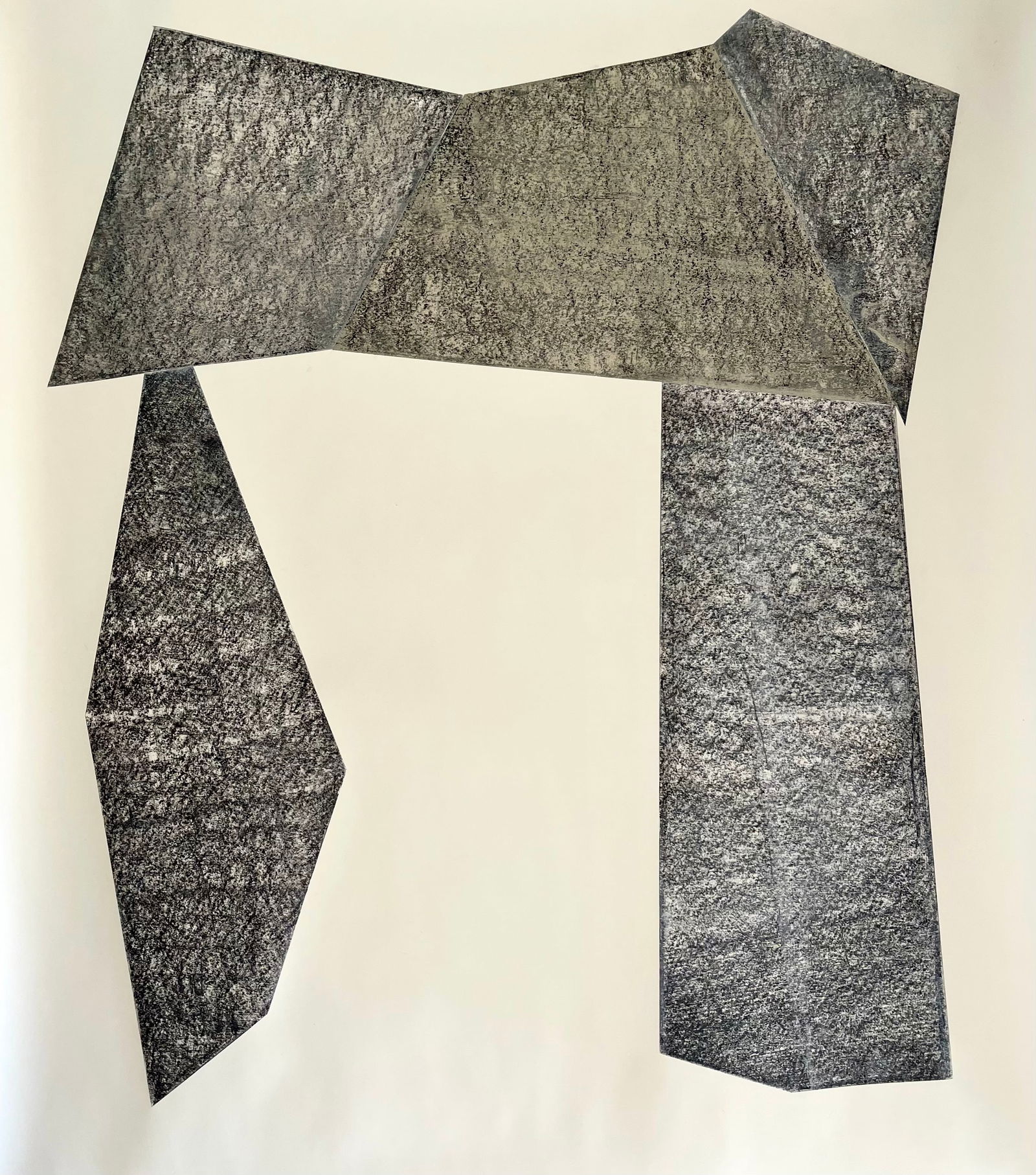 MODERN LARGE ACRYLIC ON PAPER PAINTING (1 of 2)