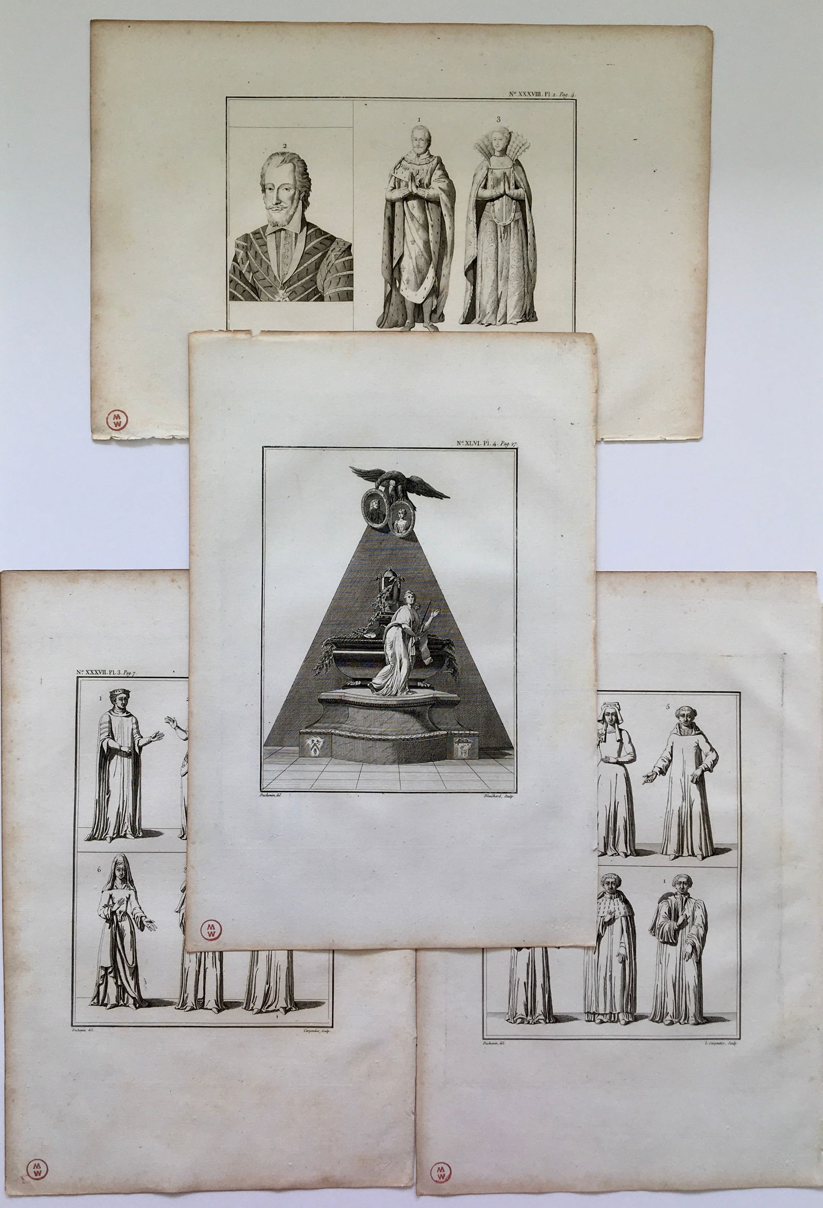 FRENCH ARCHITECTURAL ENGRAVINGS CA 1790 (1 of 5)