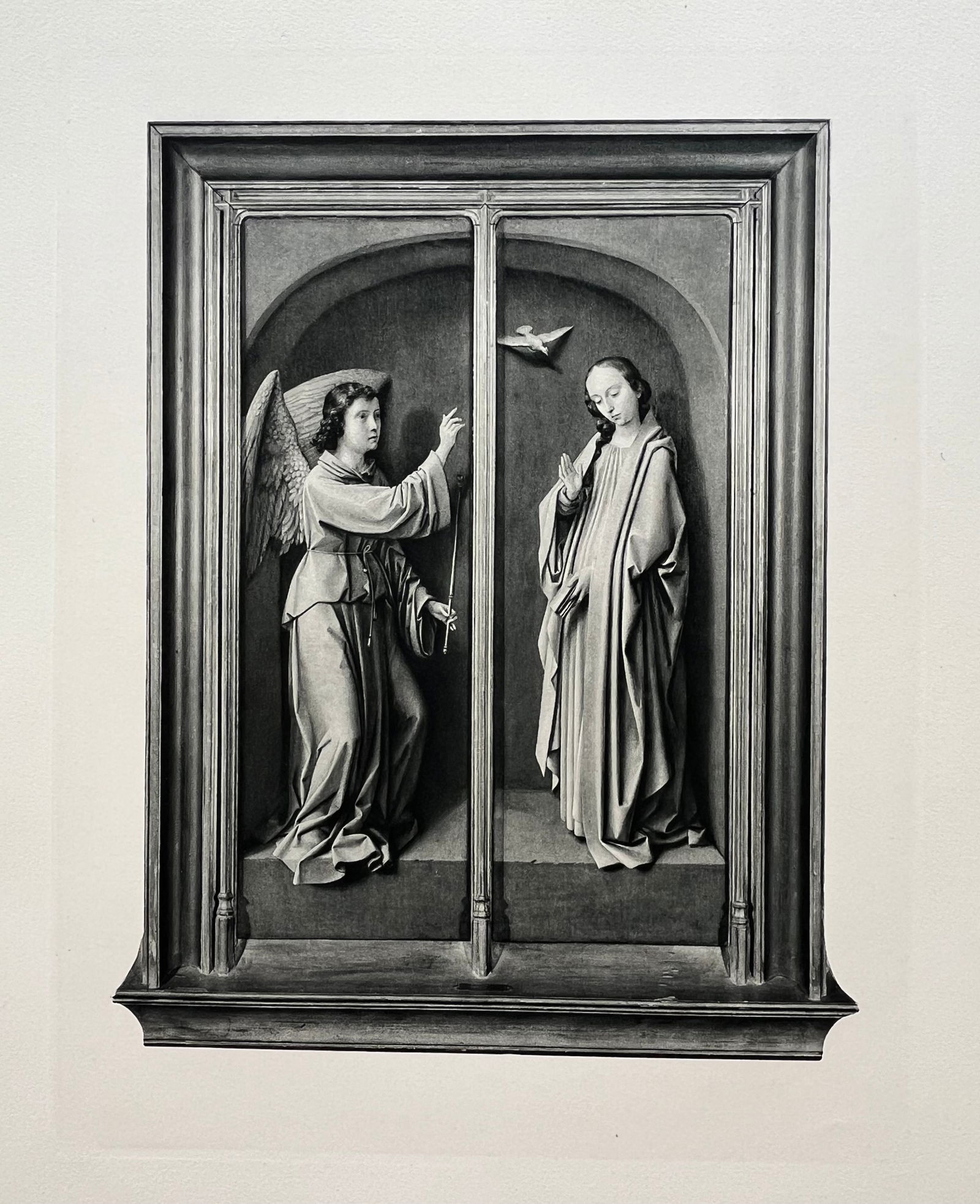 Etching Gerard David Annunciation Printed France 1928: Size: 19 X 15 Inches Approx. UNFRAMED. Printed France 1928.