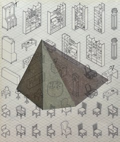 VINTAGE MODERNIST DRAWING