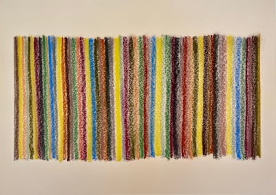 CONTEMPORARY ABSTRACT OIL STICK ON PAPER