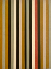 ABSTRACT OIL ON CANVAS PAINTING COLORFUL STRIPES