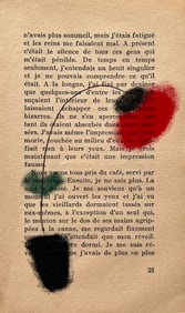 SMALL NAIVE DRAWING RED FLOWER IN VASE