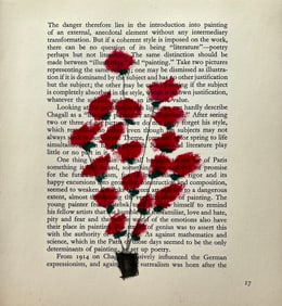 NAIVE DRAWING RED FLOWERS IN VASE