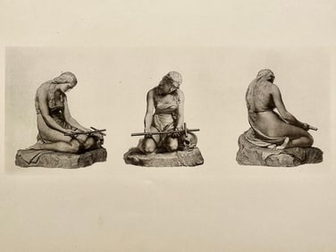 ANTIQUE PRINT AFTER ANTONIO CANOVA NEOCLASSICAL STATUE MADELEINE PENITENTE