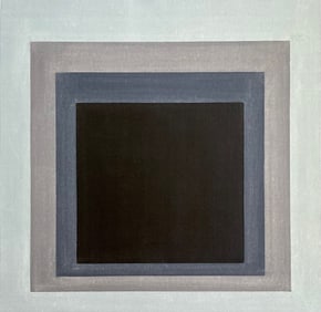 HARD EDGE OIL ON CANVAS PAINTING