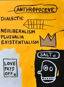 POP ART LARGE MIXED MEDIA ON PAPER PAINTING