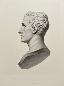ANTIQUE PRINT AFTER ANTONIO CANOVA NEOCLASSICAL BUST